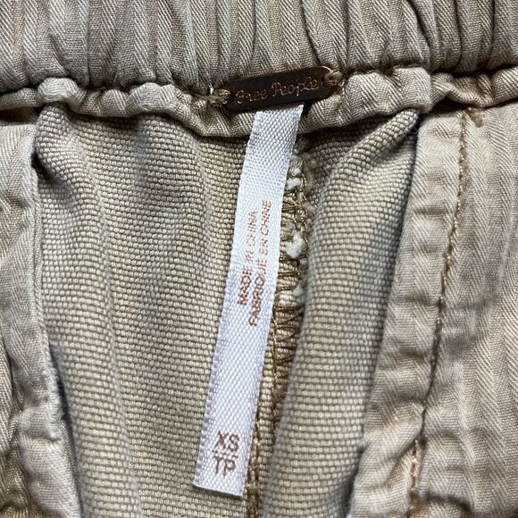 Free People Margate Belted Paper Bag Pants Tan Size XS - Picture 7 of 8